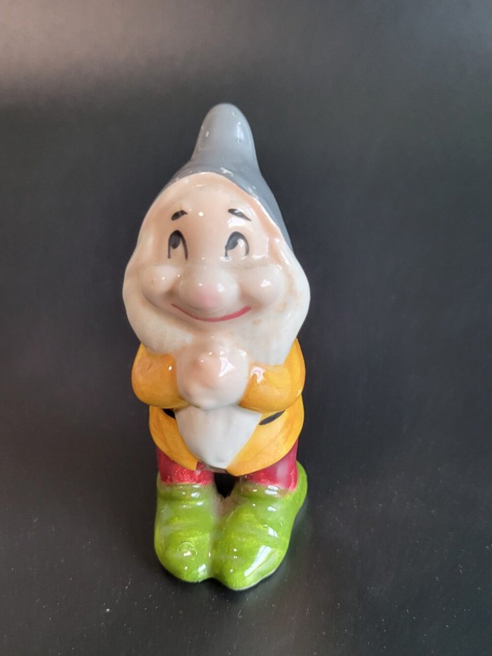 Vintage glazed ceramic figurine, Bashful